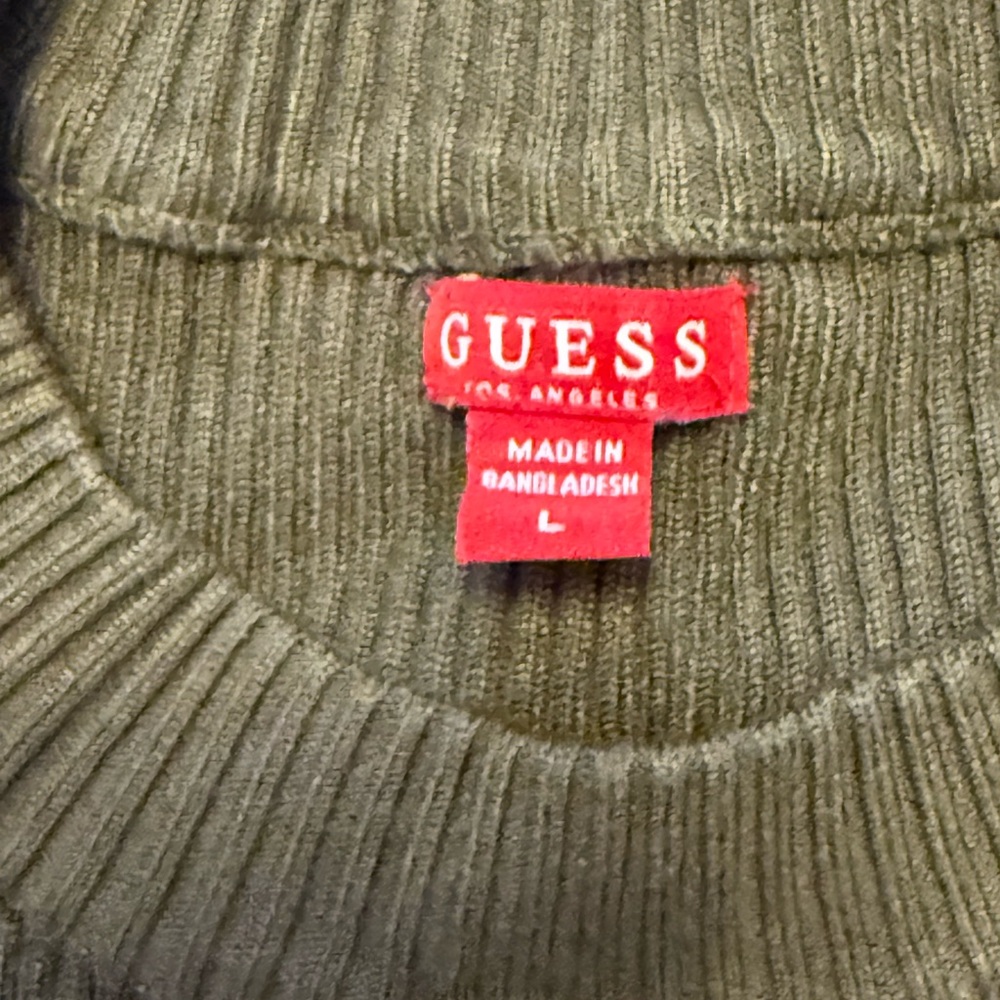 GUESS Olive Green Women’s Knit Sweater - Picture 2 of 4